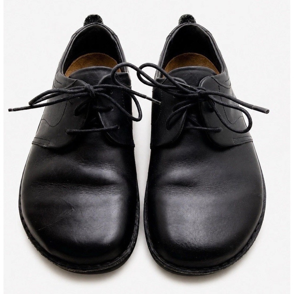 Footprints Birkenstock Black Leather Lace Up Shoes EU 37 (6.5-7) Germany Comfort
